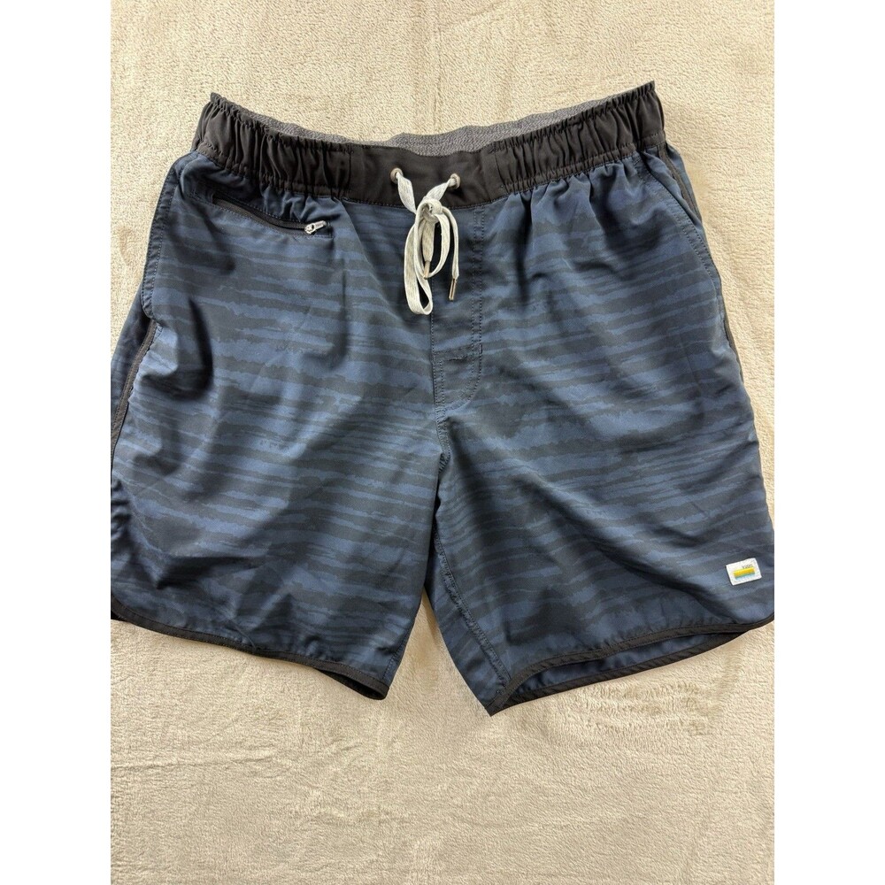 Vuori Blue/Black 7" Unlined Banks Shorts Men's Size  #V330